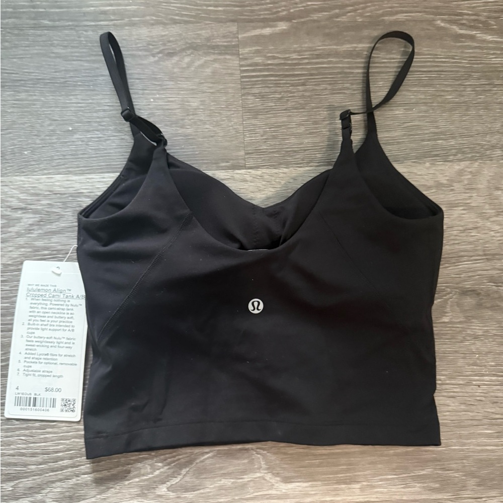 Lululemon Black Align Cropped Cami Tank